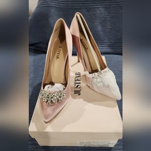 NWT Justfab Coleen Blush Heels $12